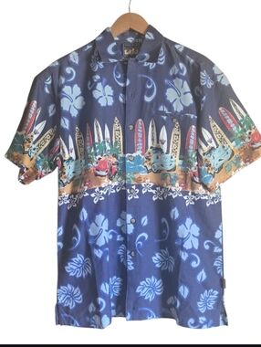 McNeel Palmer Surfing Chevron Cars Buttoned Down Shirt
